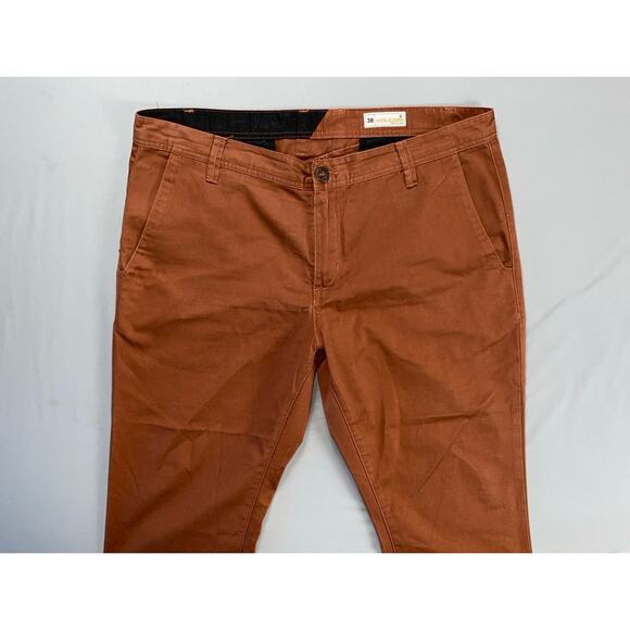 Volcom Men's Flat Front Crop Chino Skate Pants, Long Shorts. Burnt Orange, 38X24 - Picture 5 of 9